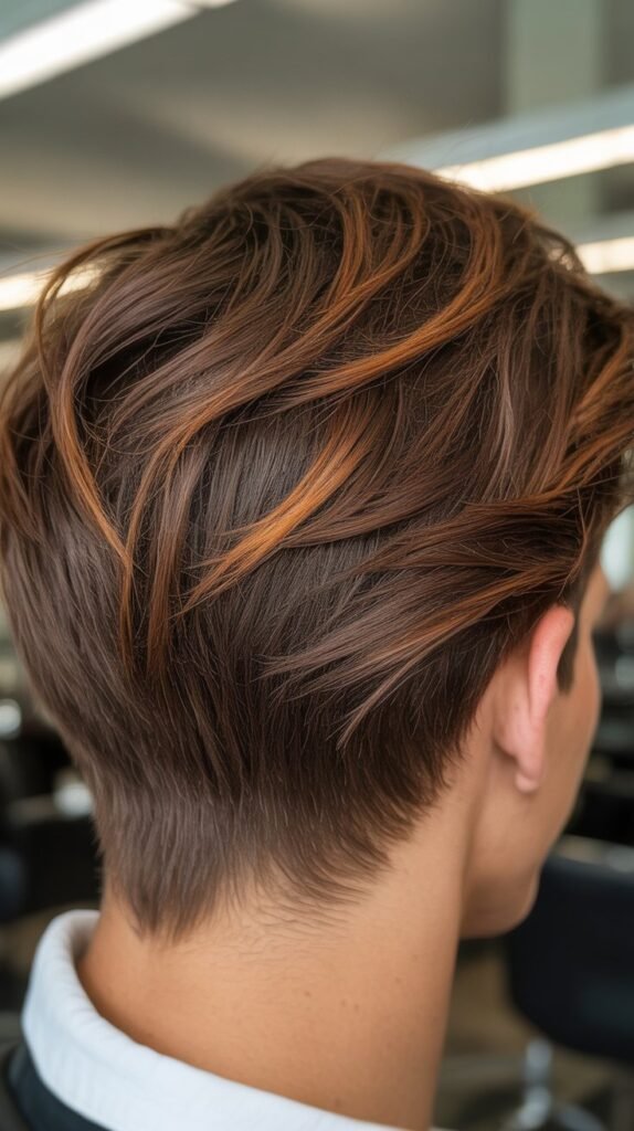 Subtle Caramel Lowlights and Highlights