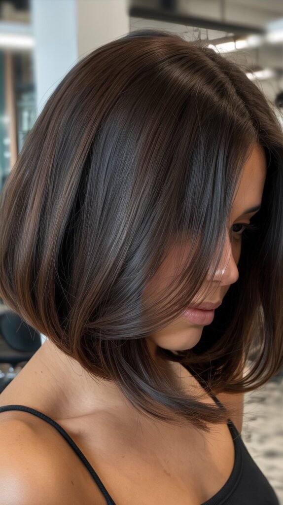 Espresso Balayage for Short Hair