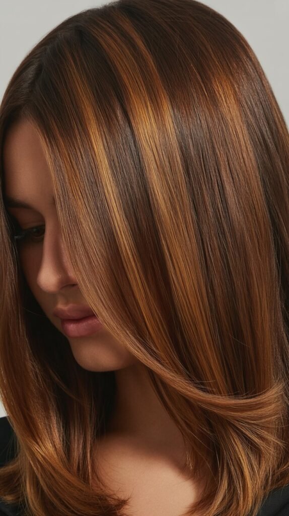  Face-Framing Caramel Highlights