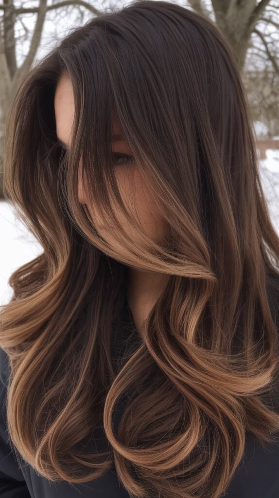 Espresso Balayage Money Piece
