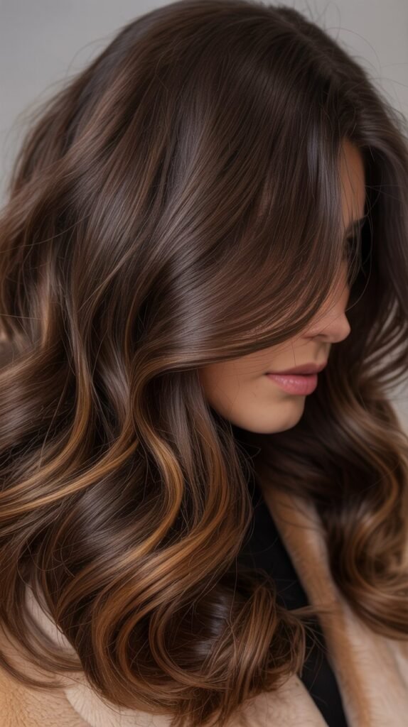 Winter-Specific Espresso Balayage Tones