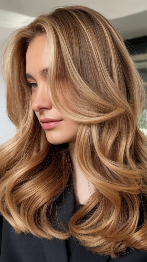 Honey Blonde with Caramel Lowlights