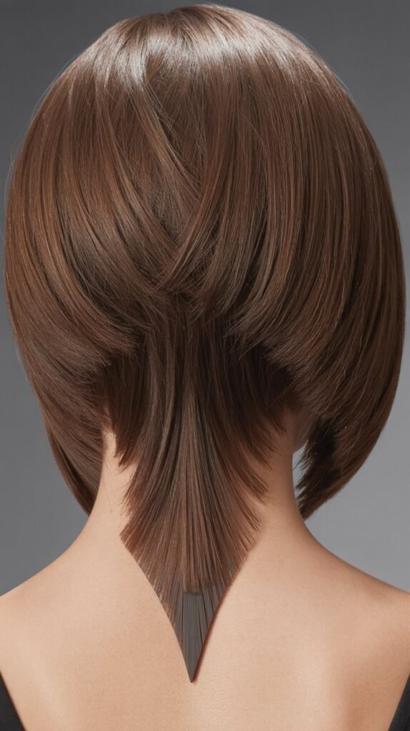  Choppy Bob with V-Cut Back