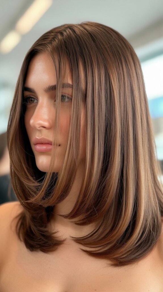 Long Bob with Root Volume Technique