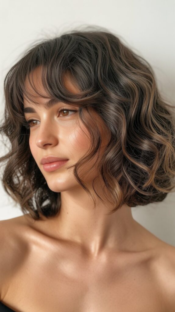 Balayage-Enhanced Textured Bob