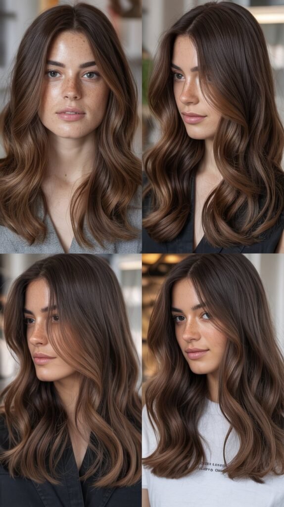 Espresso Balayage for Different Face Shapes