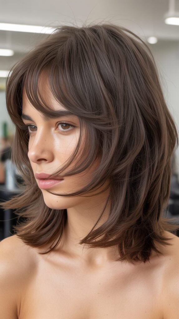 Shaggy Long Bob with Curtain Bangs