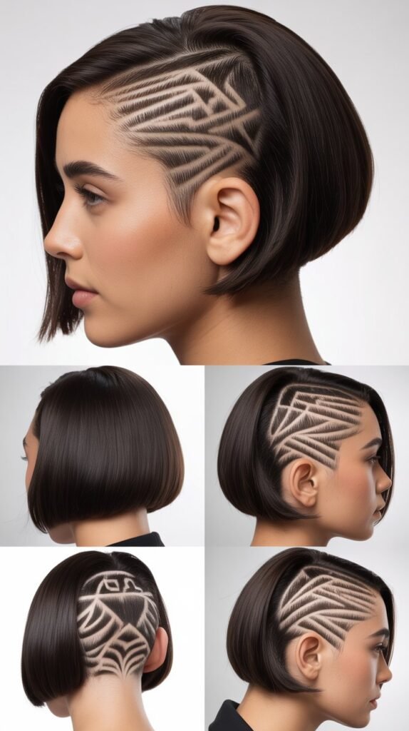 . Inverted Bob with Nape Designs
