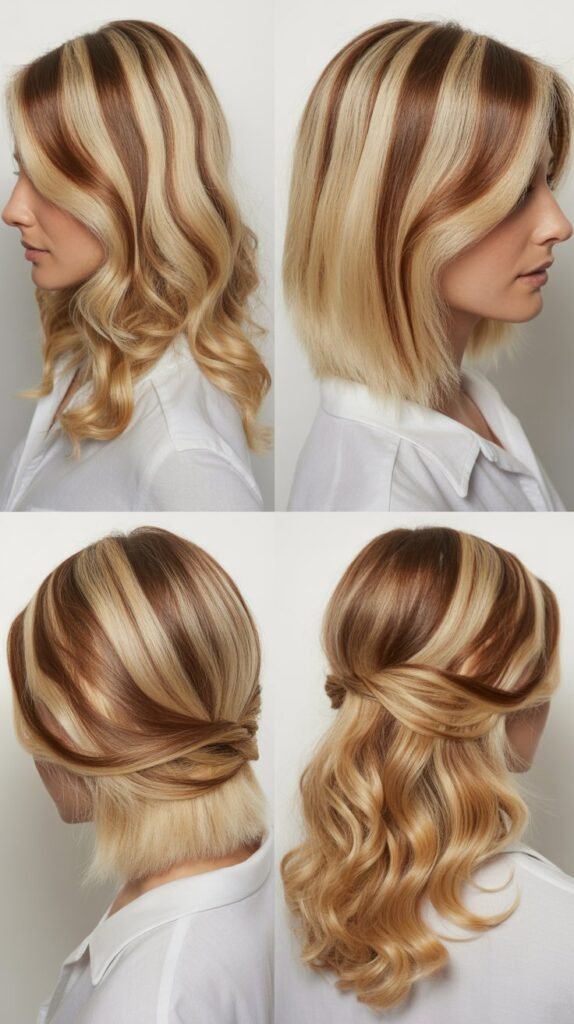 Oat Blonde with Chestnut Lowlights