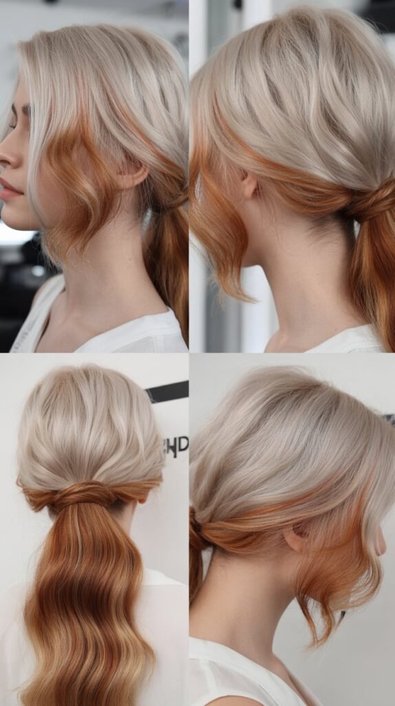  Blonde with Seasonal Red Lowlights