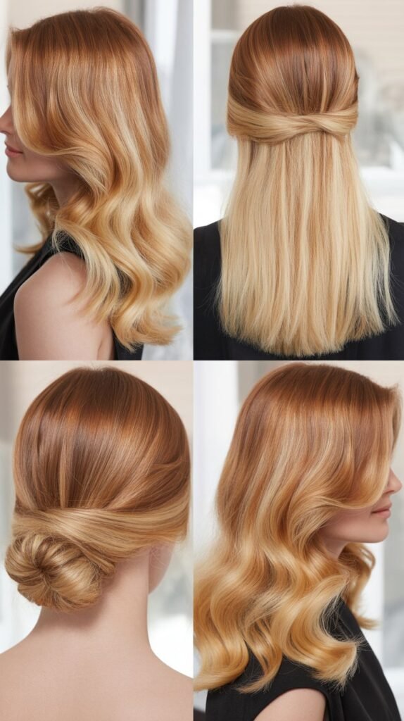  Sunflower Blonde Root Melt with Cognac Lowlights