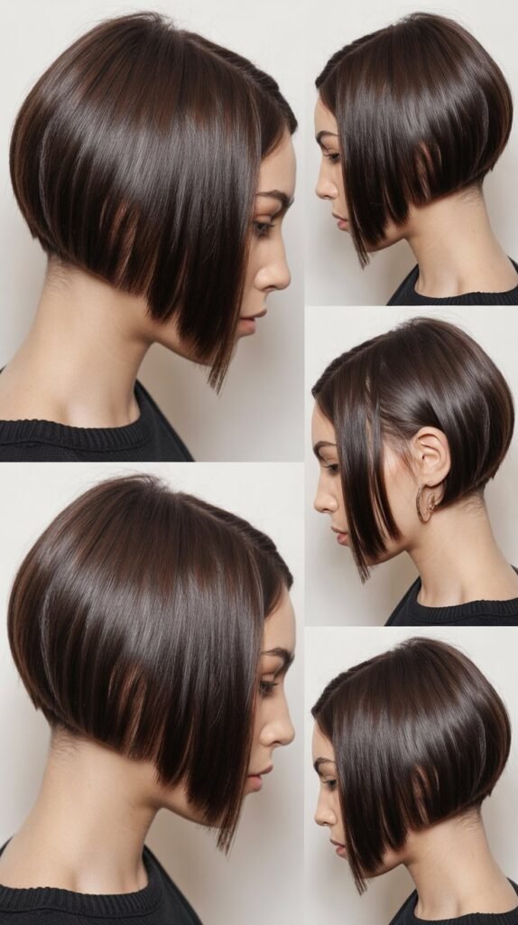  Sleek Straight Inverted Bob