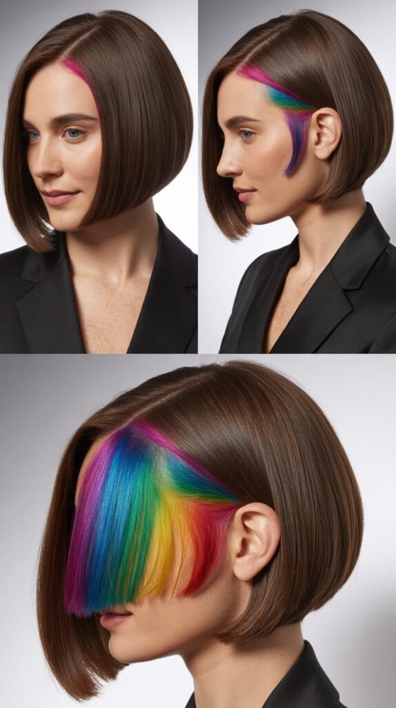  Inverted Bob with Hidden Rainbow Colors