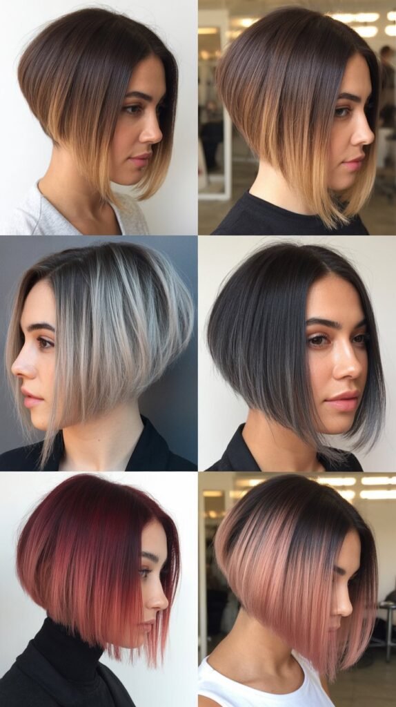 Inverted Bob with Peek-A-Boo Highlights