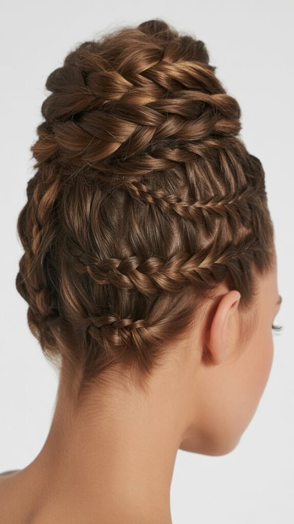 Stacked Braids Updo