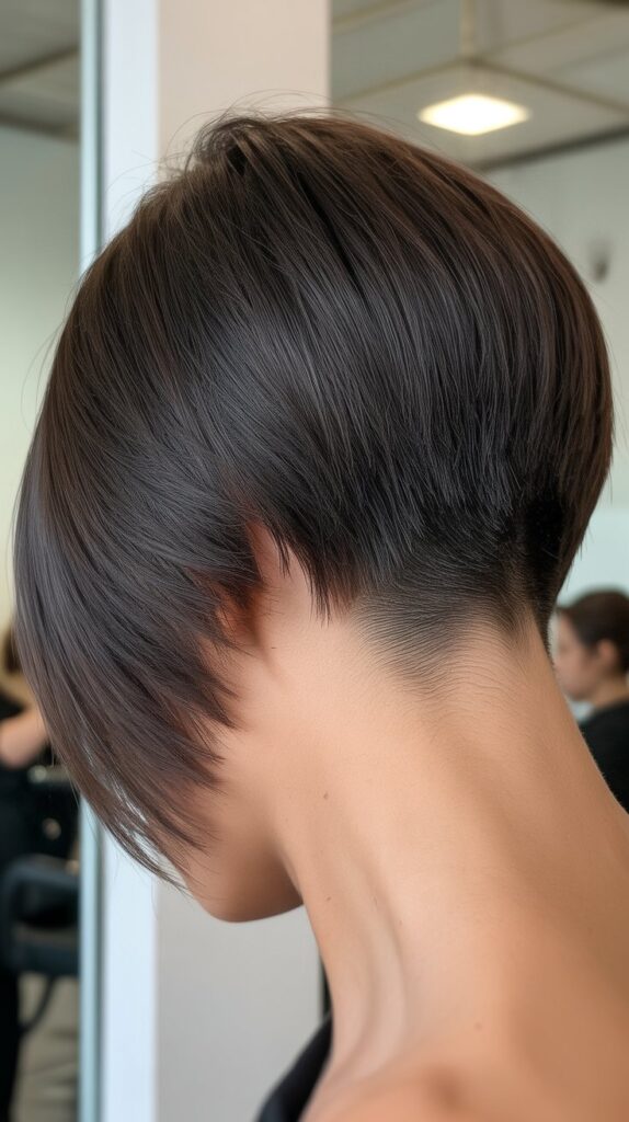 Best 32+ Inverted Layered Bob Hairstyles with Stacked Cuts Trendy Upgrade 18 Inverted Bob with Stacked A-Line and Nape Detail