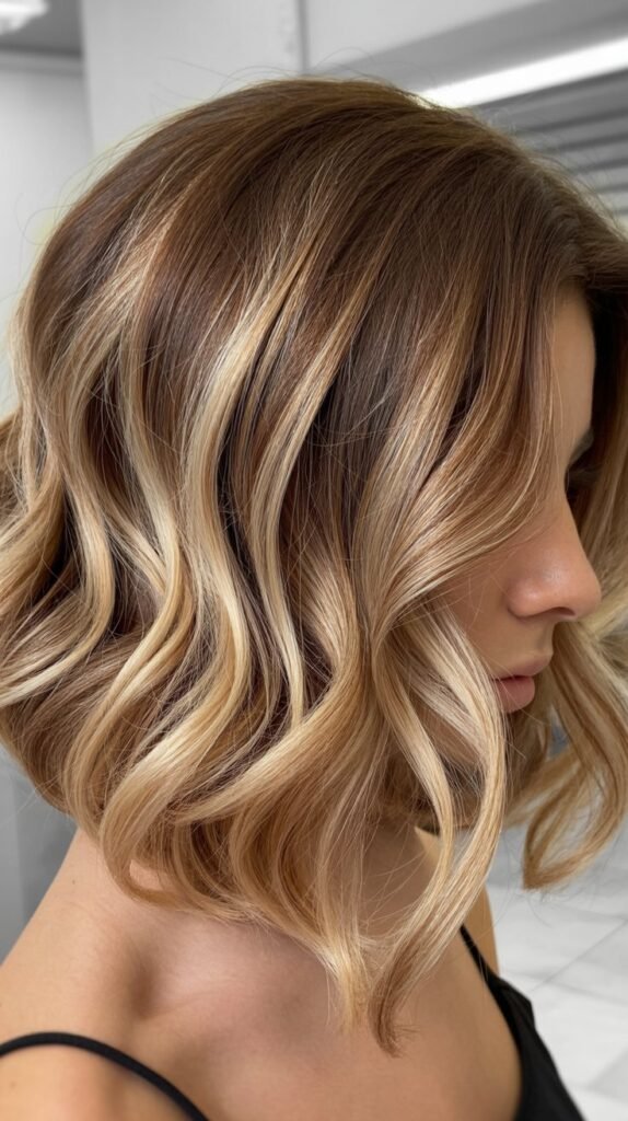 Beach Wave Balayage Bob