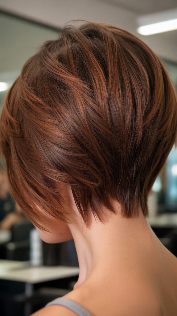 Inverted Choppy Bob for Dramatic Shape