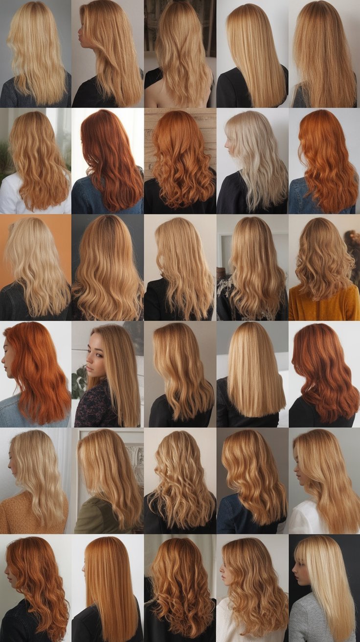 30 Warm Blonde Hair with Auburn Lowlights for Fall
