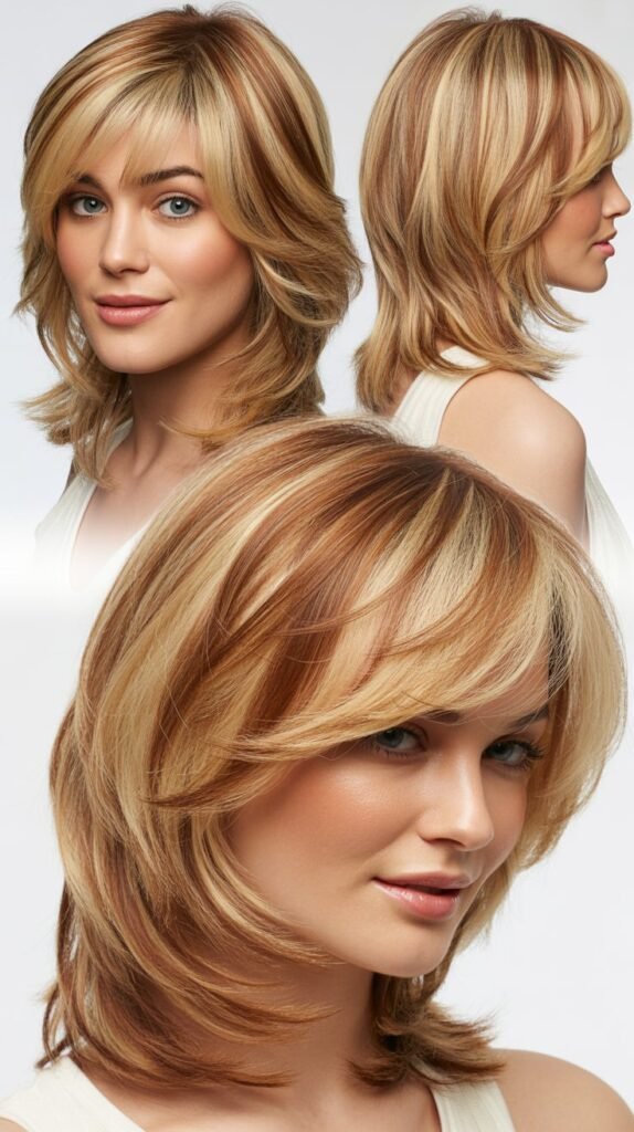 Soft Blonde Waves with Taupe Lowlights