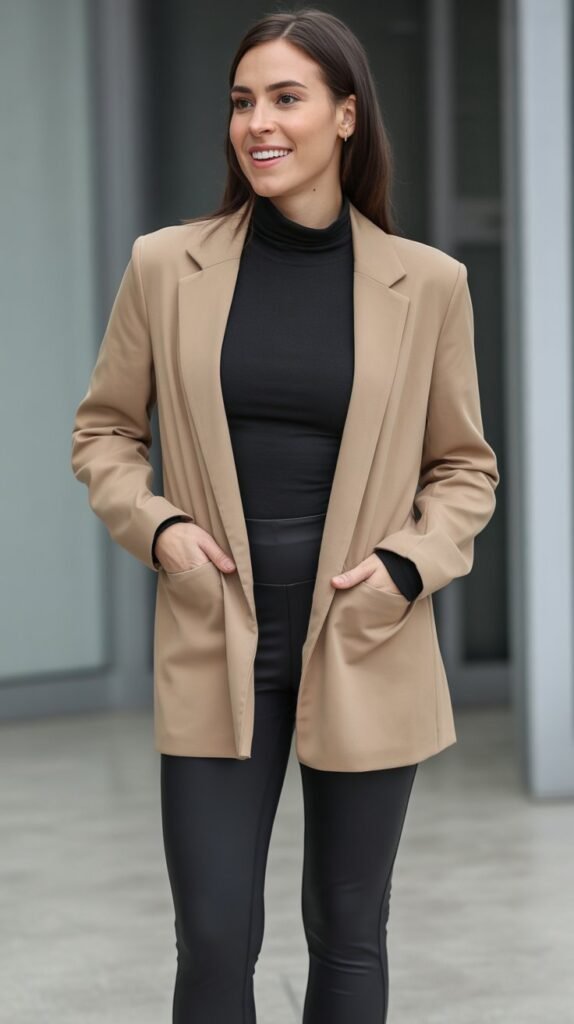 Cardigan Set with Tailored Trousers