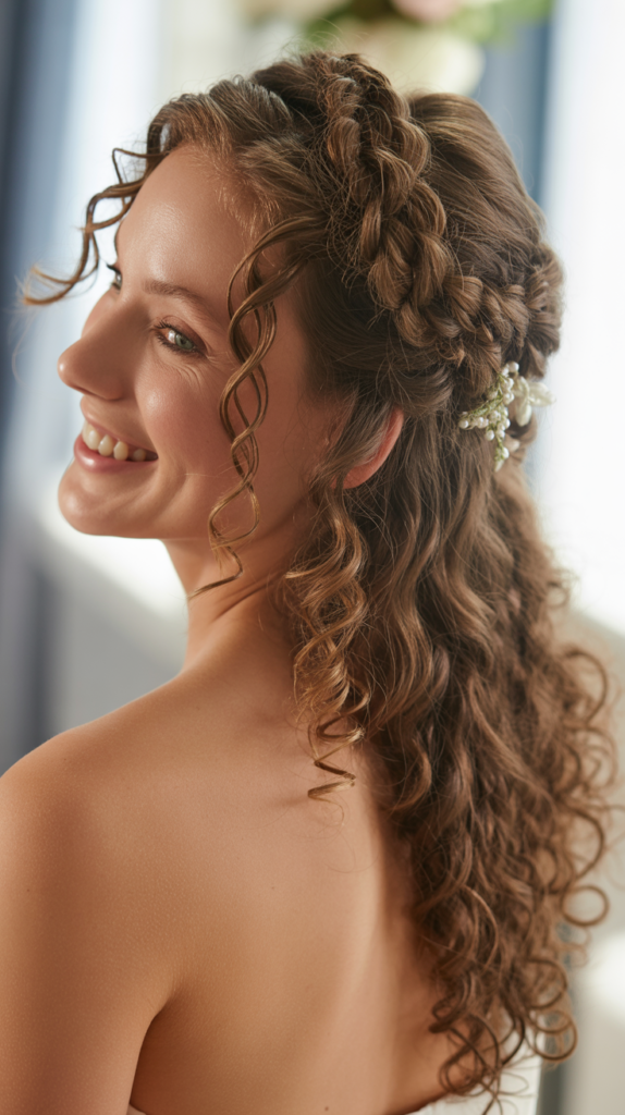 Rope Twist Updo with Loose Curls