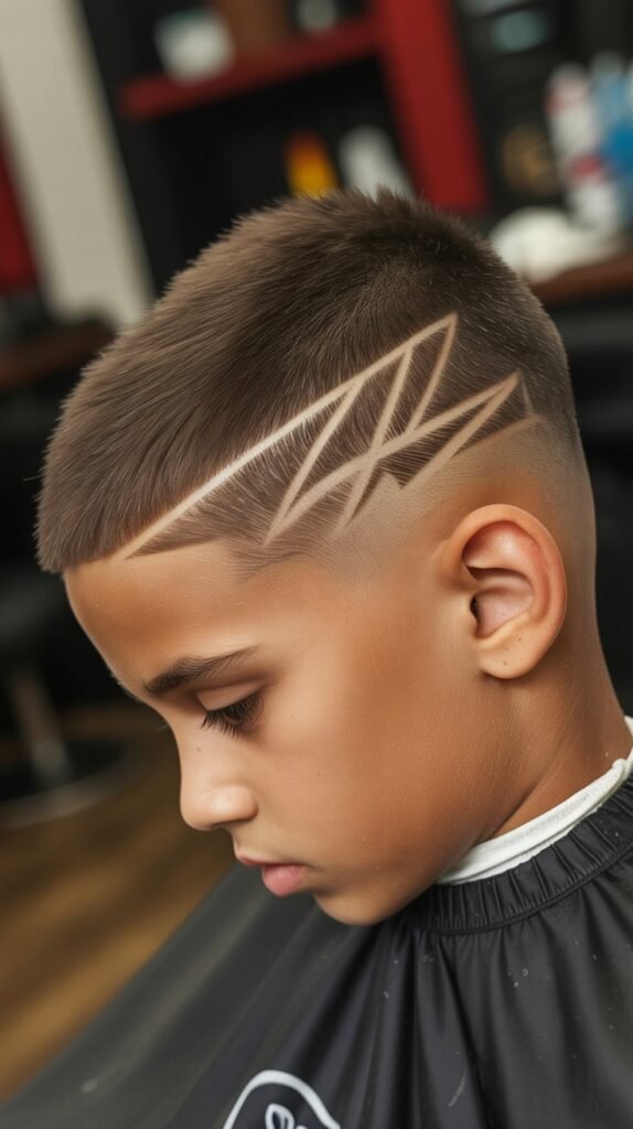 Temple Fade with Design