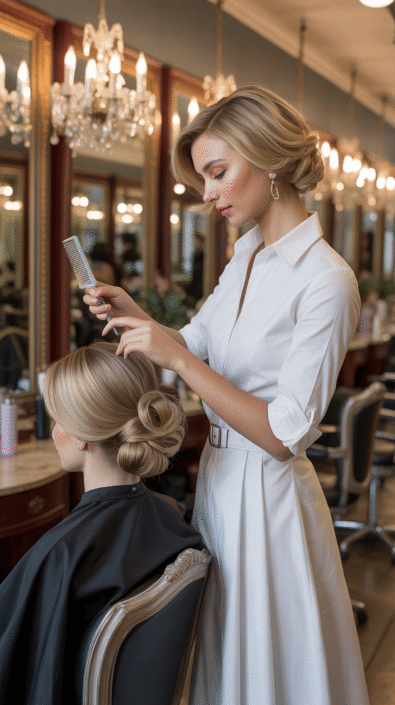 34 Breezy Summer Hairstylist Outfits for Work 34 Belted Shirt Dress with Rolled Sleeves