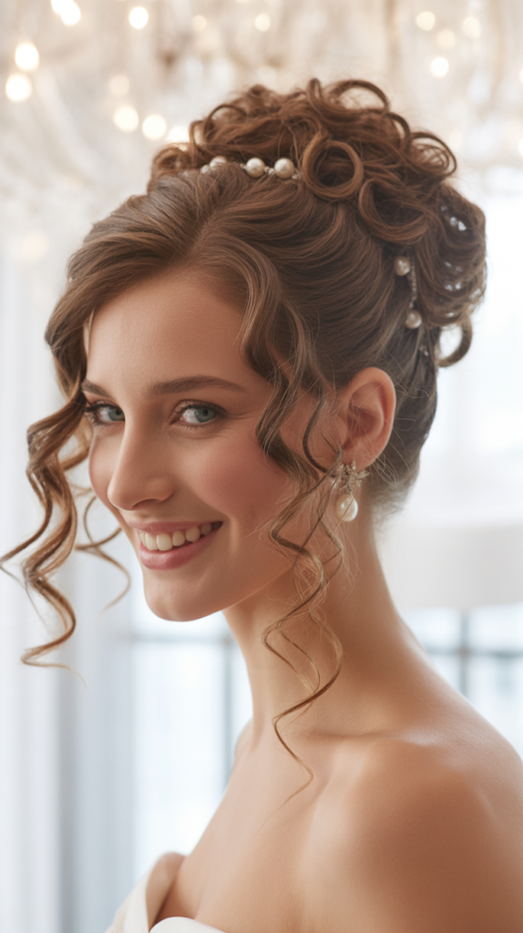 Classic Romantic Curly Updo