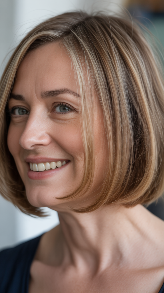 Soft Layered Bob with Face-Framing