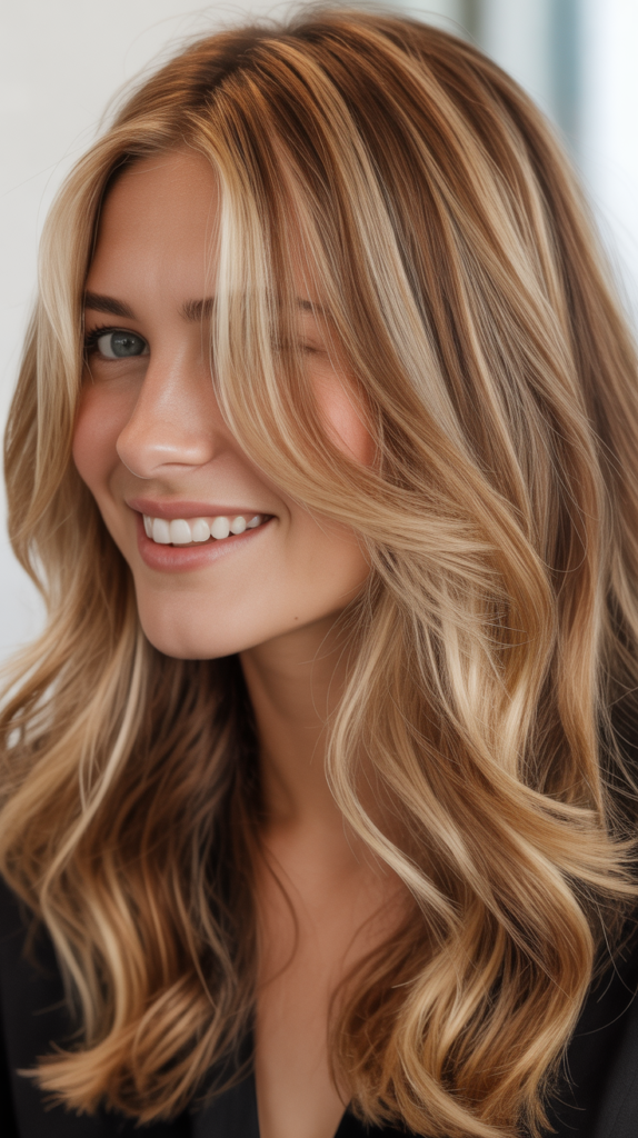 Chic Blonde Highlights with Lowlights for Dimension