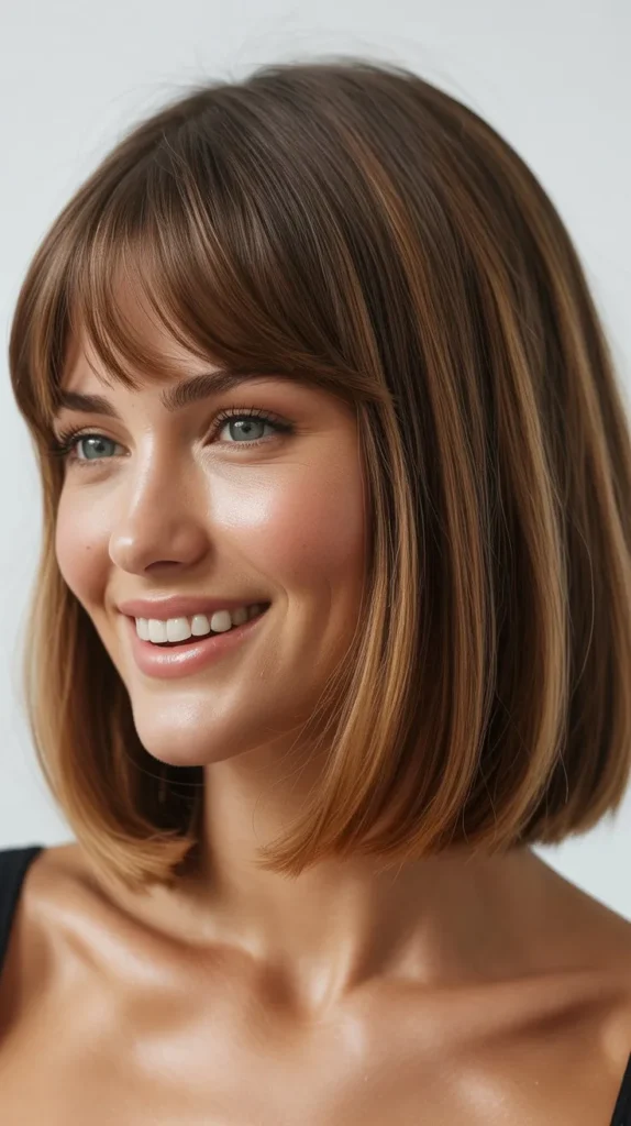 Collarbone Lob with Bardot Bangs