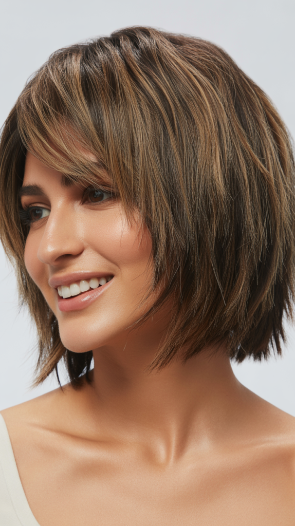 Textured Choppy Bob with Razored Ends