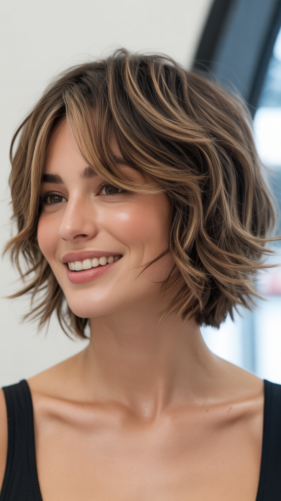 Choppy Bob with Shaggy Layers