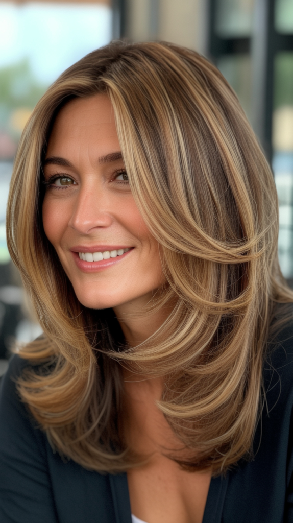 Layered Lob with Balayage