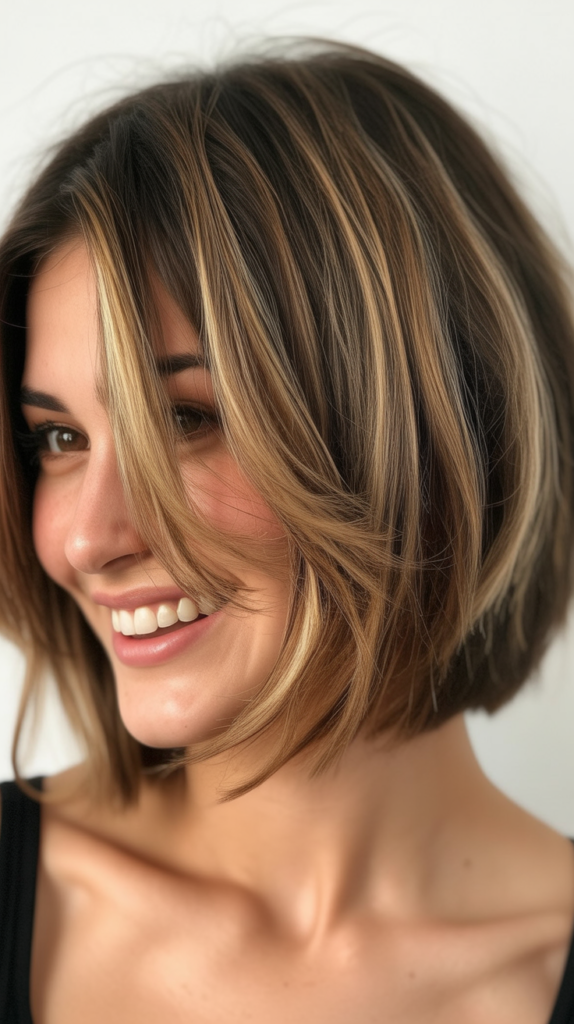 Choppy Bob with Peekaboo Balayage