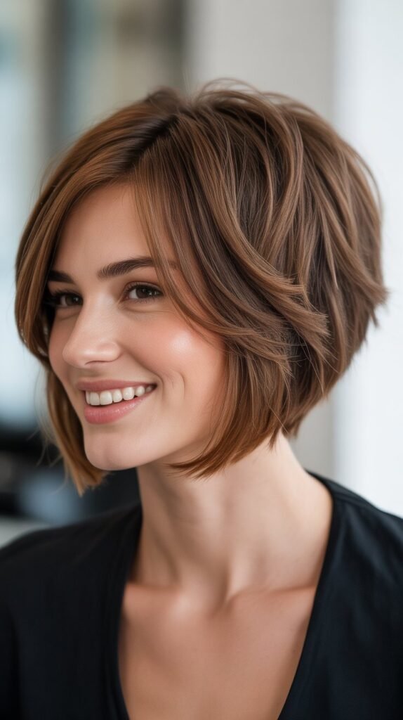 Choppy Bob with Side Part