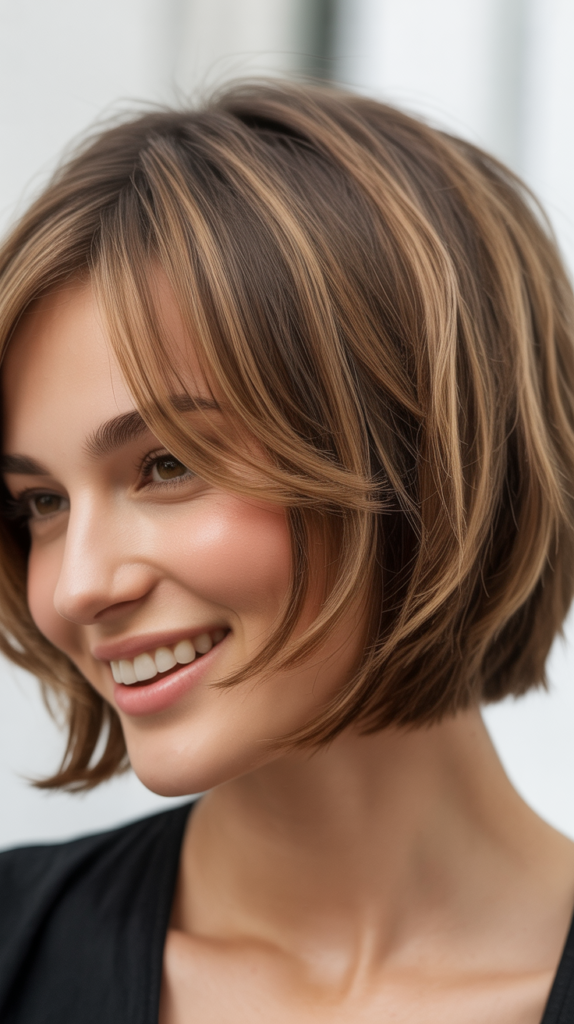 Voluminous Choppy Bob with Root Lift