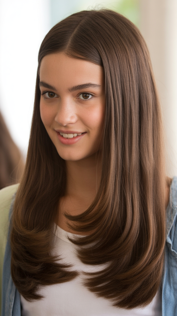 Sleek Side Part Style