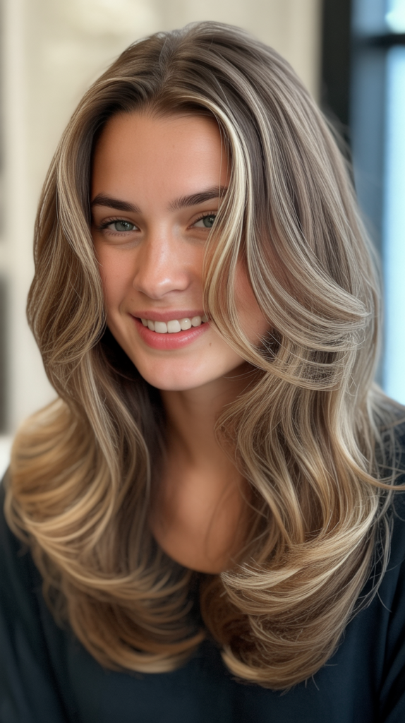 Long Hair with Feathered Layers