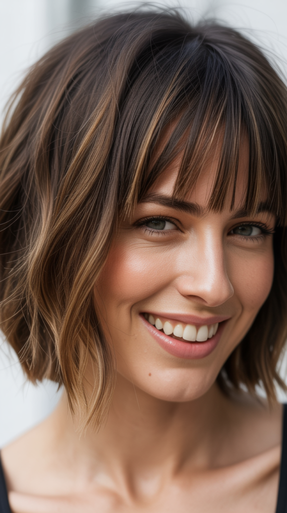 Choppy Bob with Shattered Bangs