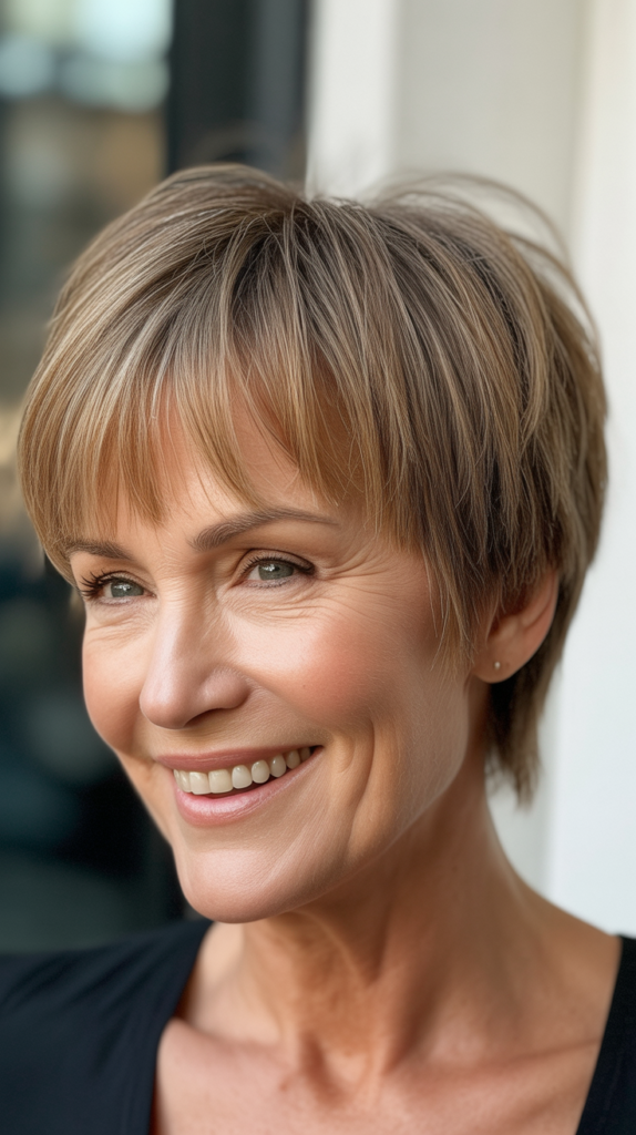 French Crop with Textured Fringe