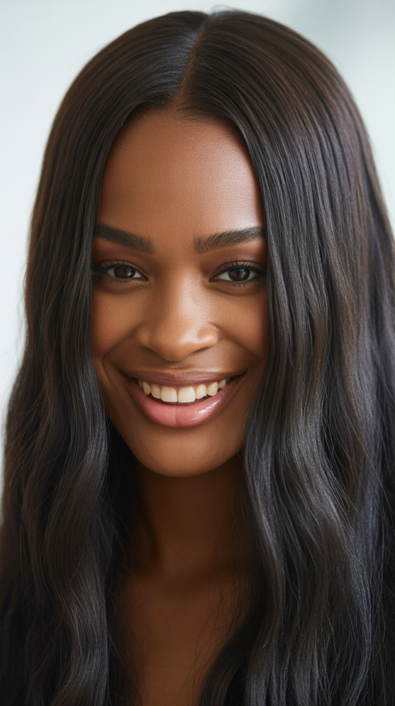 Side-Swept Straight Bangs