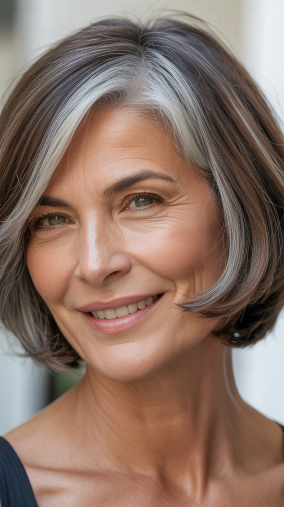 Lowlights for Gray Hair in Different Lighting Conditions