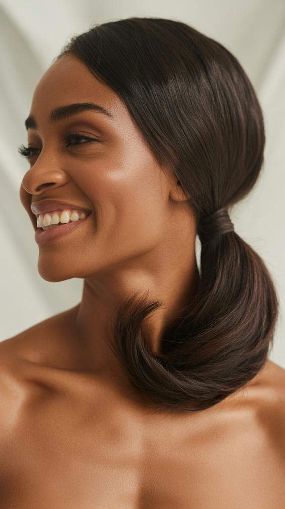 Low Ponytail with Wrapped Base