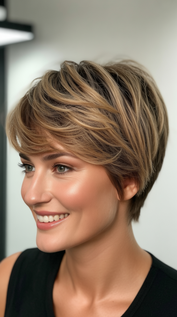 Long Pixie with Volume on Top