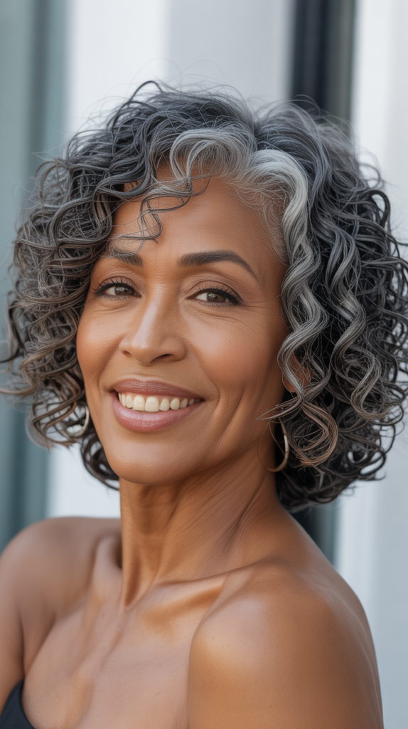 Textured Curly Lob (Long Bob)