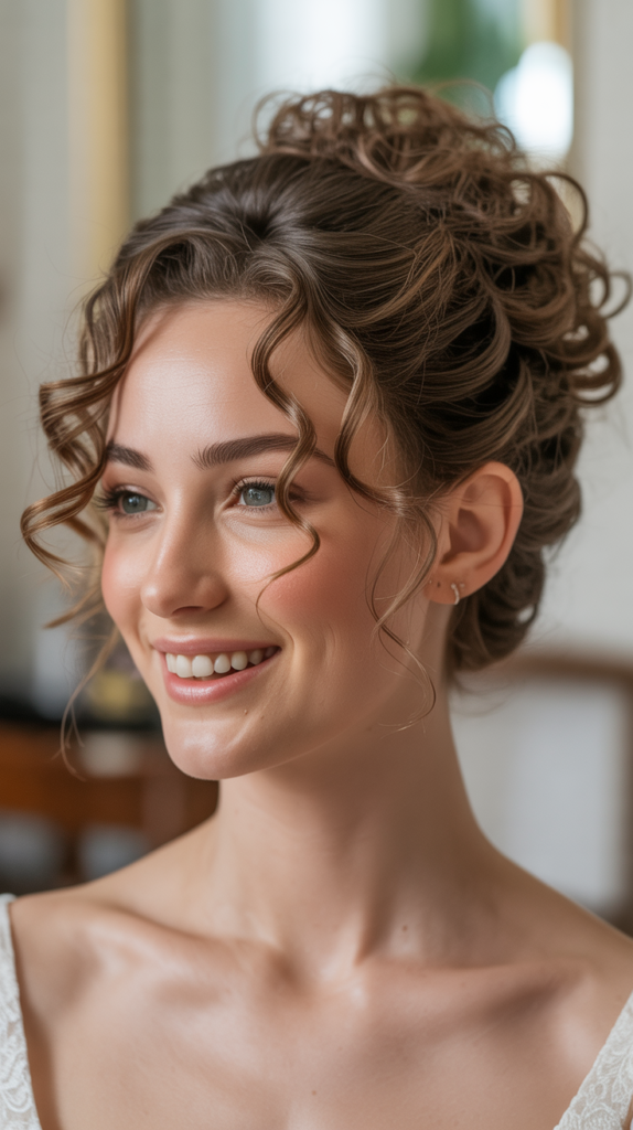 Structured Curly French Twist