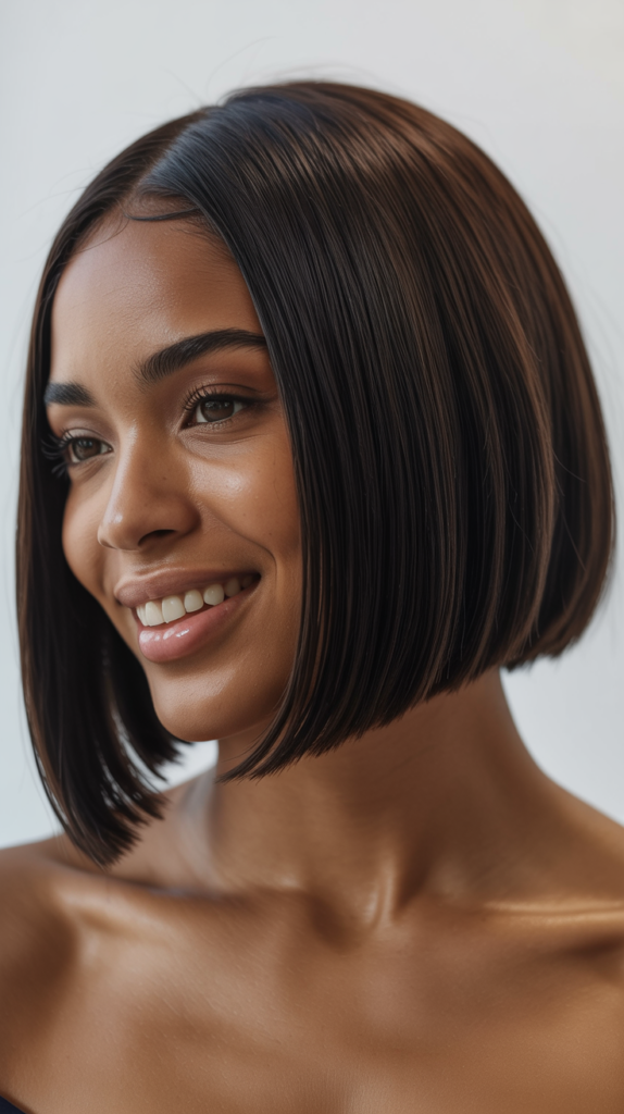  Straight Chin-Length Cut with Undercut