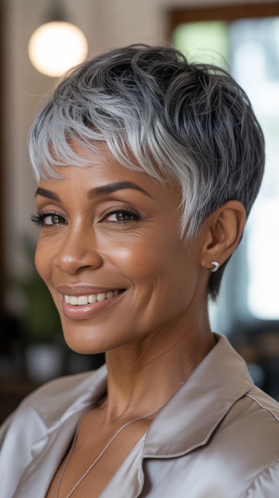 Ombre Gray Pixie